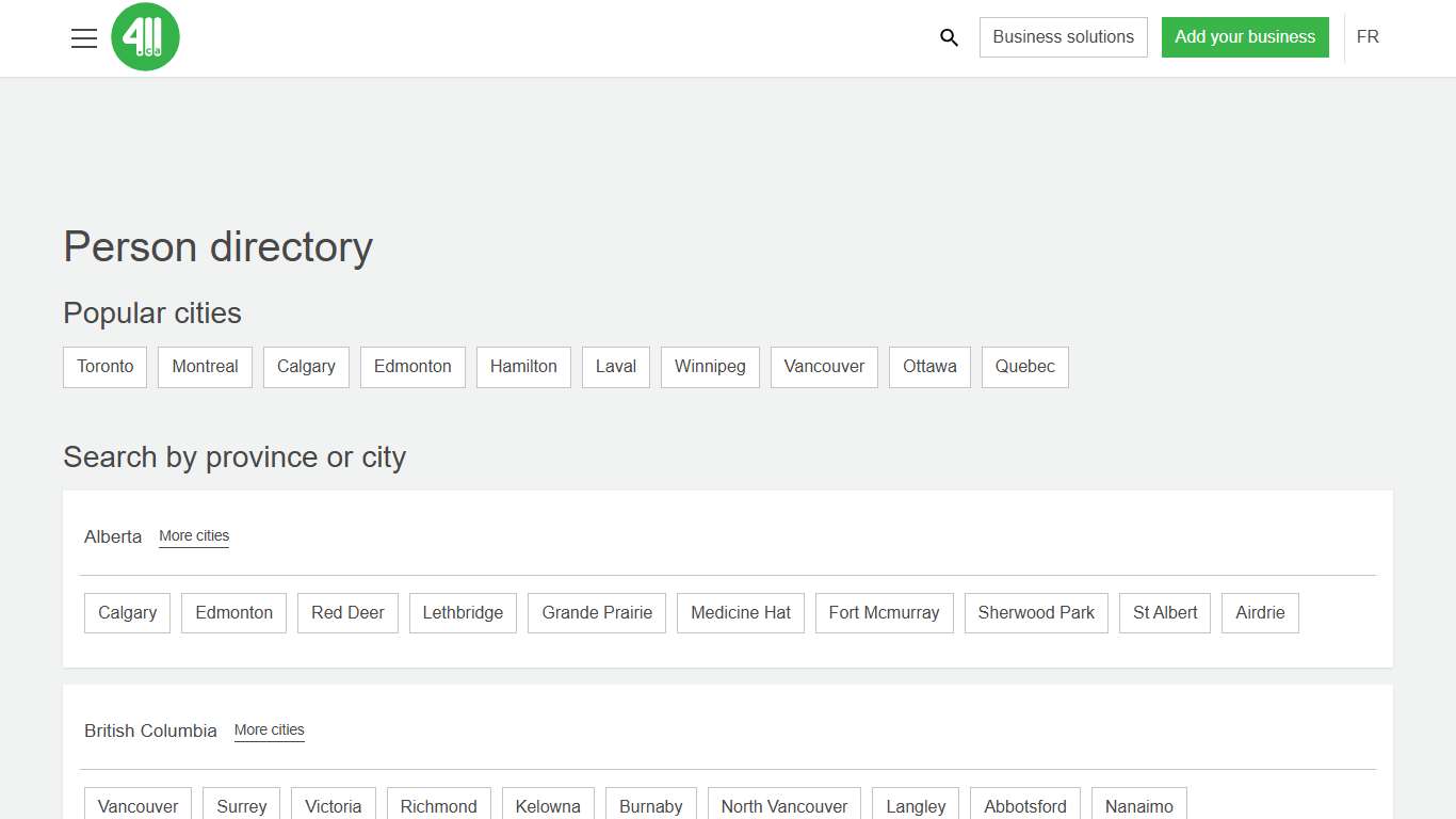 White Pages | 411.ca