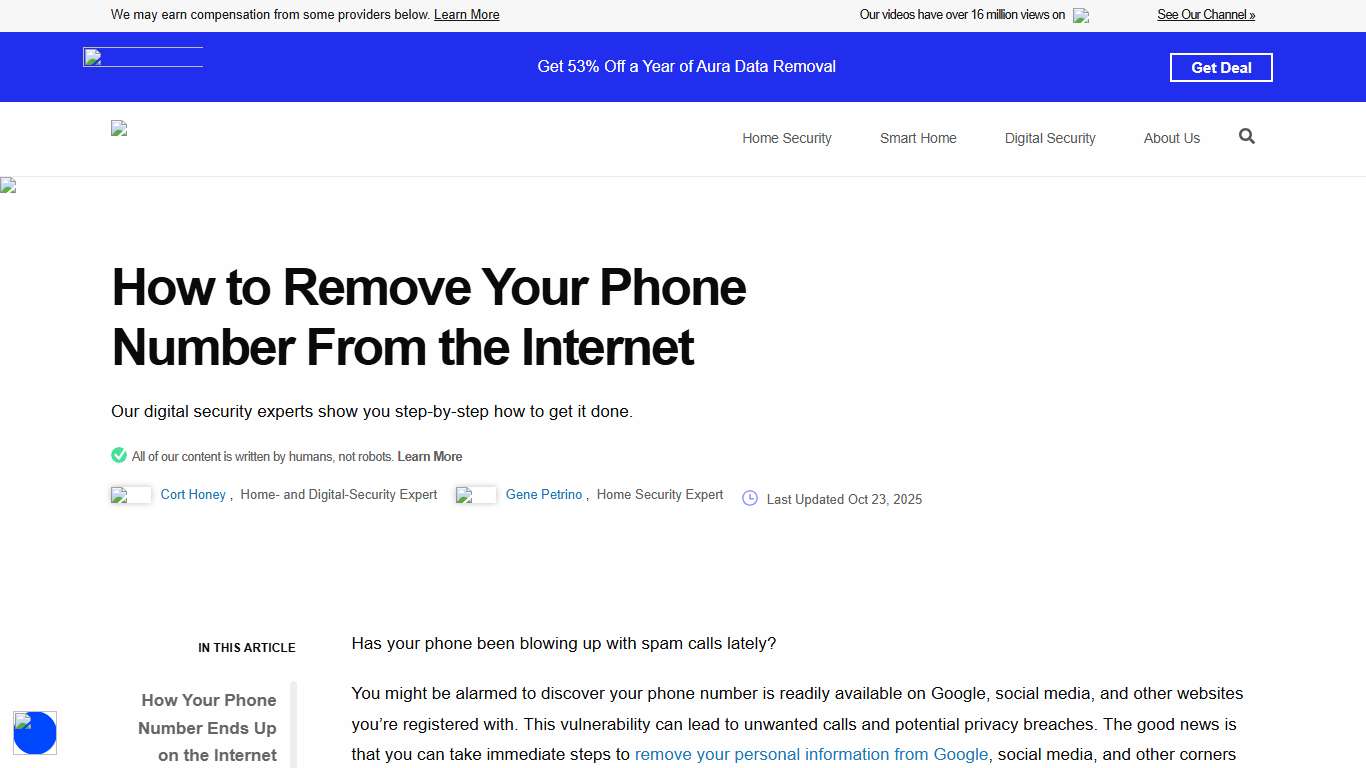 How to Remove Your Phone Number From the Internet | Security.org
